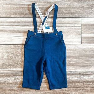 NWT! Janie & Jack Navy Blue Overall Suspenders Size 0-3 Months